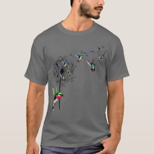 T-shirt Oiseau Colibri Dandelion FleursPour Femmes Hommes