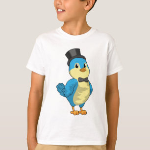 T-shirt Oiseau comme chambre avec ruban