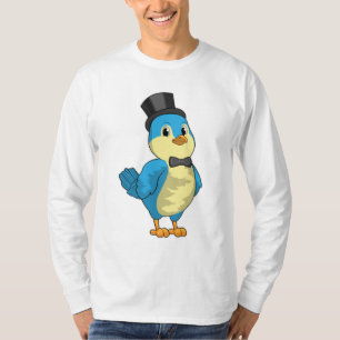 T-shirt Oiseau comme chambre avec ruban