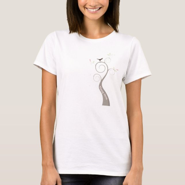T-shirt oiseau dans un arbre (Devant)