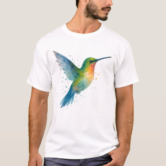 T-shirt Oiseau d'aquarelle en vol