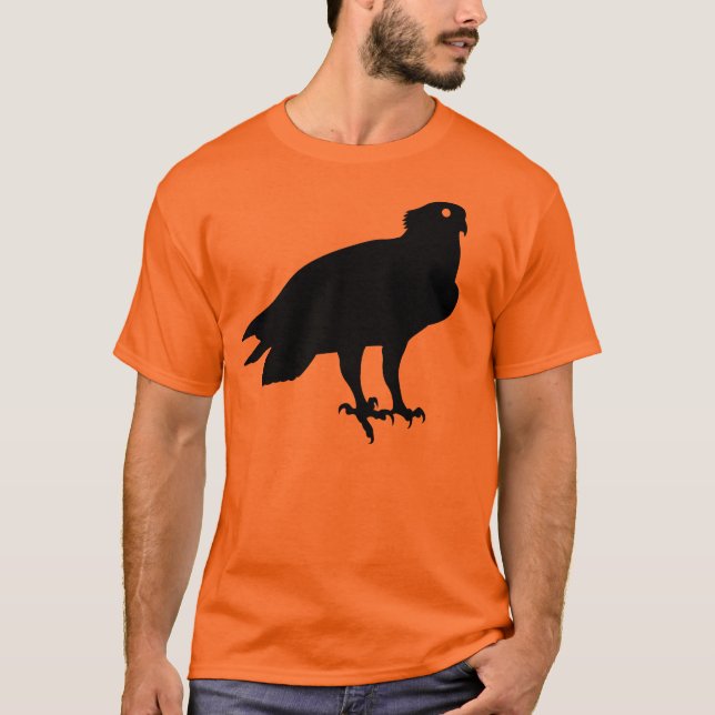 T-shirt Oiseau de balbuzard de proie noir vous donnant (Devant)