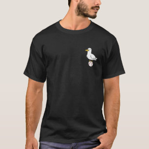 T-shirt Oiseau de baseball drôle Mouette tenant baseball m