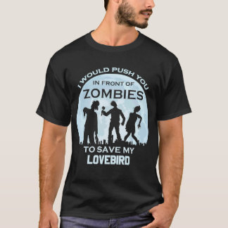 T-shirt Oiseau de compagnie zombie Halloween amoureux