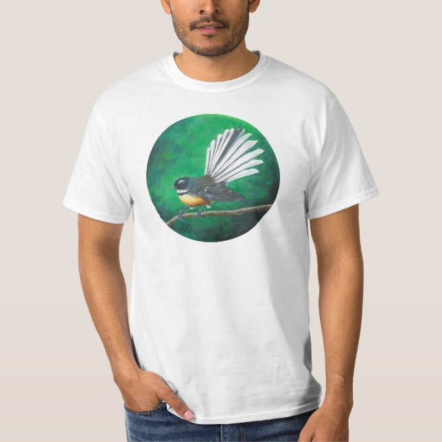 T-shirt Oiseau de la Nouvelle-Zélande (piwakawaka) - T-Shi (Devant)