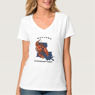 T-shirt Oiseau de mer Louisiana nom personnalisé Woo