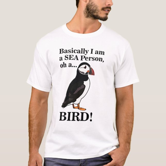 T-shirt Oiseau de mer Puffin drôle (Devant)