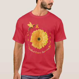 T-shirt Oiseau de mer Tournesol Jaune Cancer de l'enfance
