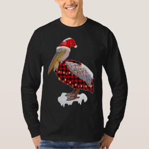 T-shirt Oiseau de Noël Pélican Père Noël Costume Oiseau Am
