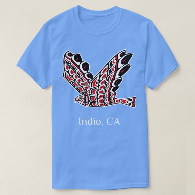 T-shirt Oiseau de proie amérindienne de l'Indio Redail Haw (Design devant)