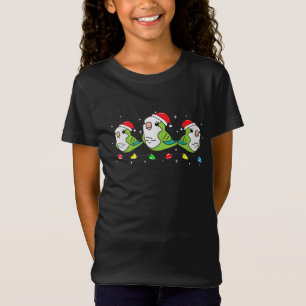 T-Shirt Oiseau de Quaker Parrot Feux de Noël Animaux de co