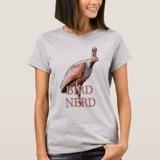 T-shirt Oiseau de spatule de rose Nerd