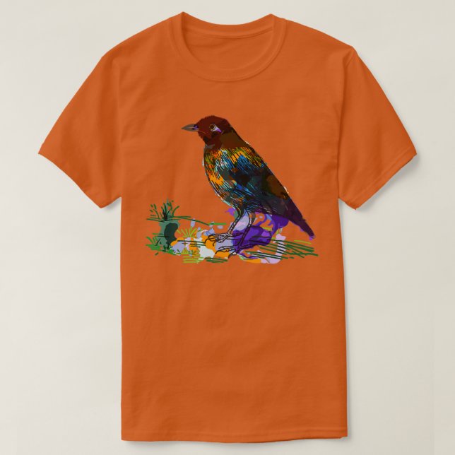T-shirt Oiseau de Starling (Design devant)