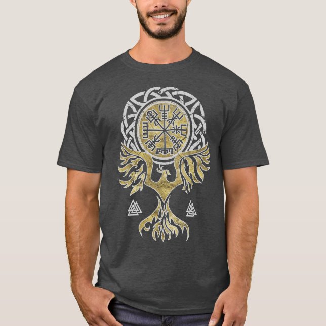 T-shirt Oiseau de Vegvisir et de Phoenix (Devant)