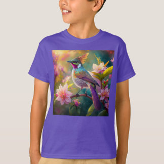 T-shirt Oiseau d'Imaginaire à arc-en-ciel orangé