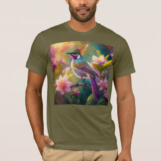 T-shirt Oiseau d'Imaginaire à arc-en-ciel orangé