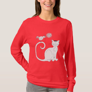 T-shirt Oiseau du chat n… la marguerite