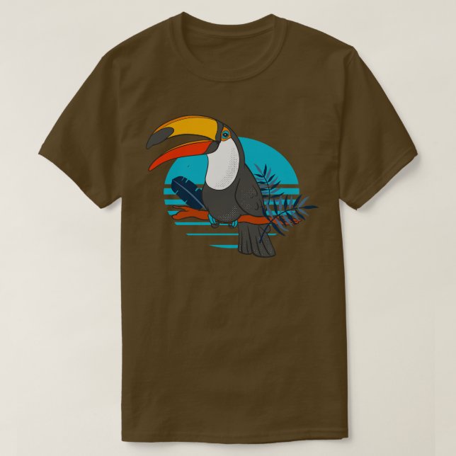 T-shirt Oiseau du Toucan Forêt tropicale (Design devant)