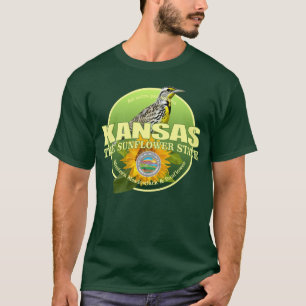T-shirt Oiseau et fleur d'état du Kansas