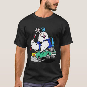 T-shirt Oiseau Fou Rat Rod Avec Un Pôle Prism Land Survey