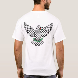 T-shirt oiseau géométrique noir et blanc – motif