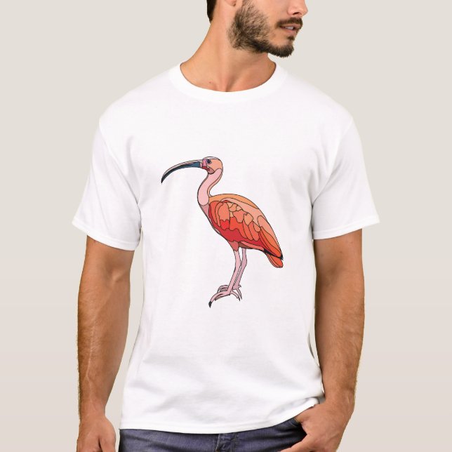 T-shirt Oiseau Ibis Scarlet (Devant)