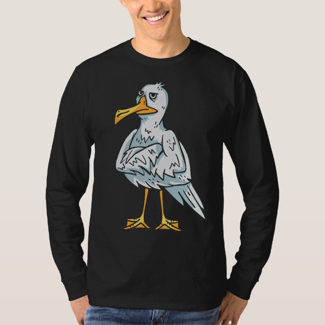 T-shirt Oiseau marin Mouette affamée (Devant)