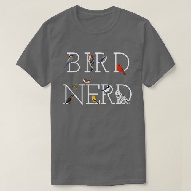 T-shirt Oiseau Nerd deux (Design devant)