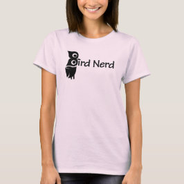 T-shirt Oiseau Nerd et hibou rose