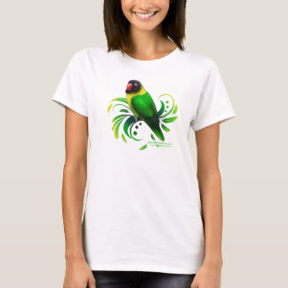 T-shirt Oiseau noir vert masqué
