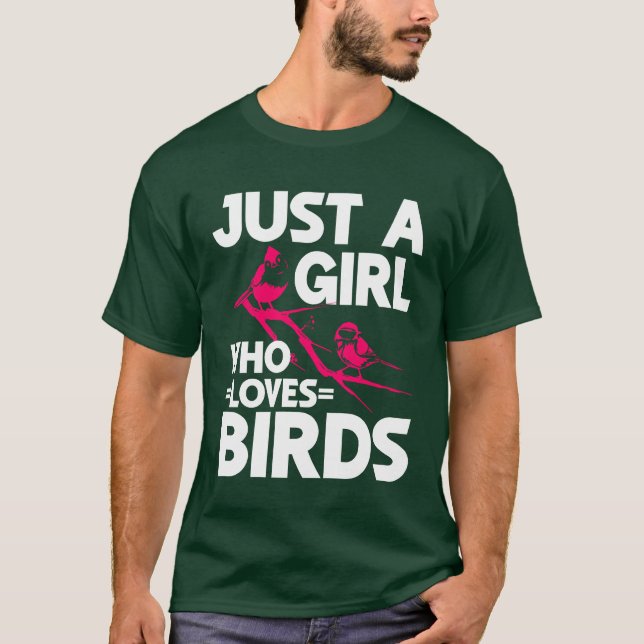 T-shirt Oiseau observer mignonne Oiseau Amoureux fille gar (Devant)