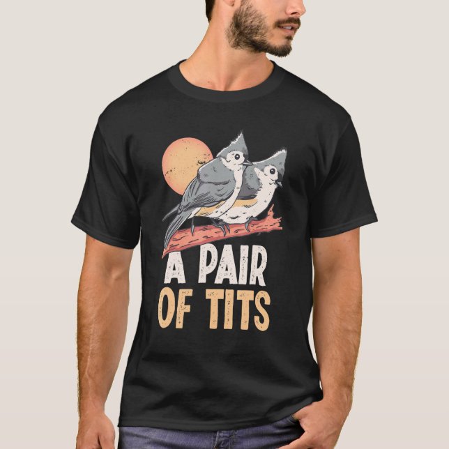 T-shirt Oiseau ornithologique de Titsouris touffu (Devant)