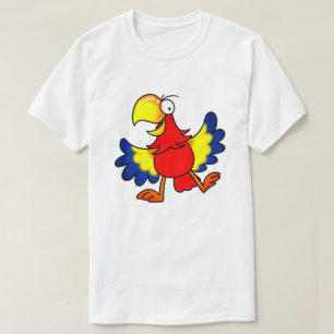 T-shirt Oiseau perroquet de dessin animé drôle et coloré