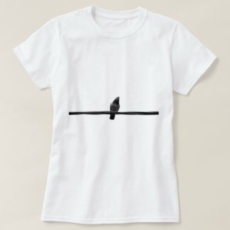 T-shirt oiseau sur un fil