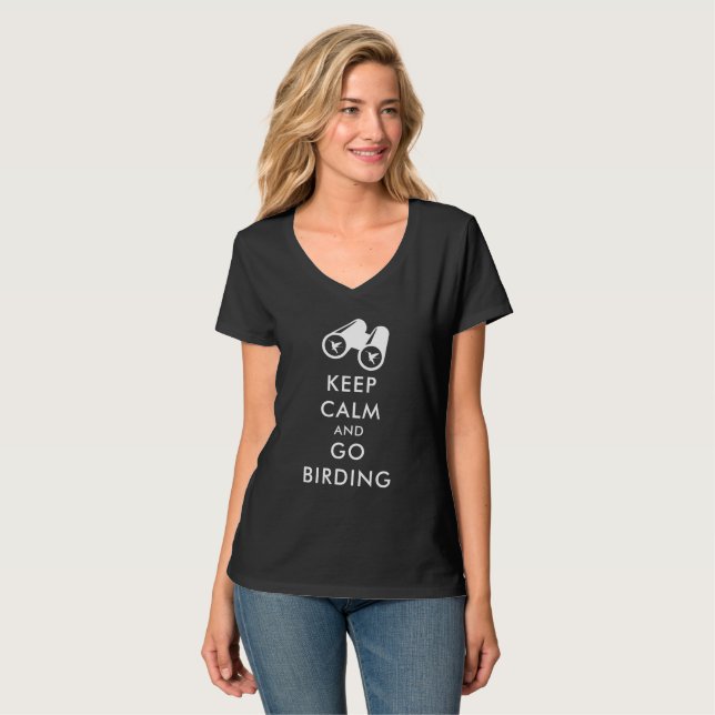 T-shirt Oiseau Watcher Go Birding (Devant entier)