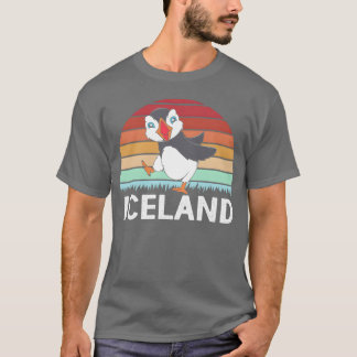 T-shirt Oiseau Watcher Ornithologie Retro Islande Puffin v