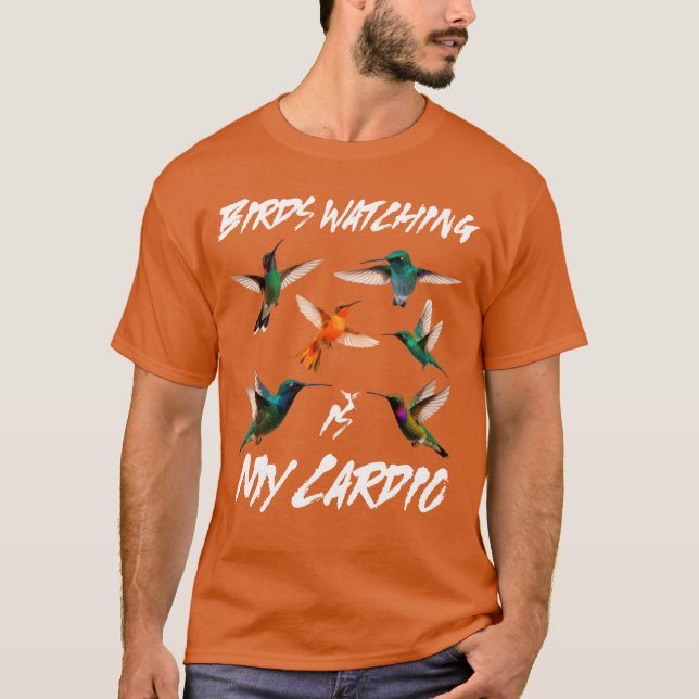 T-shirt Oiseau Watching est My CardioFunny Nature Don pour (Devant)