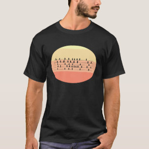 T-shirt Oiseaux à haute tension Vintage Retro Oiseau Watch