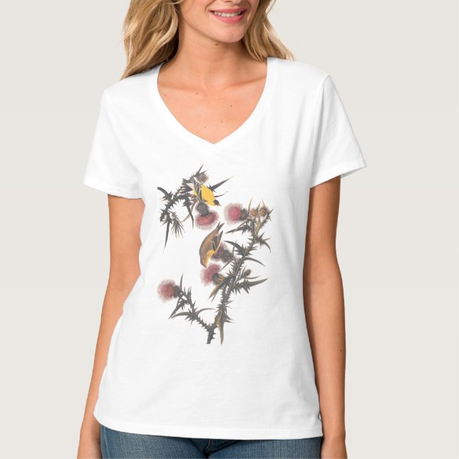 T-shirt Oiseaux américains d'Goldfinch (Devant)