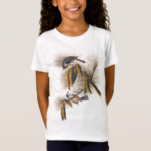 T-Shirt Oiseaux Audubon de souris à pois avec Pinecones