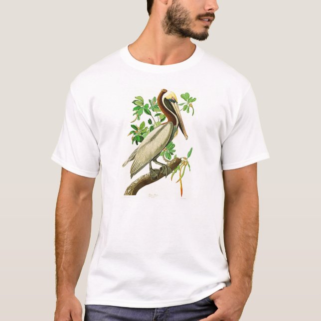 T-shirt Oiseaux Brown de John James Audubon de pélican de (Devant)