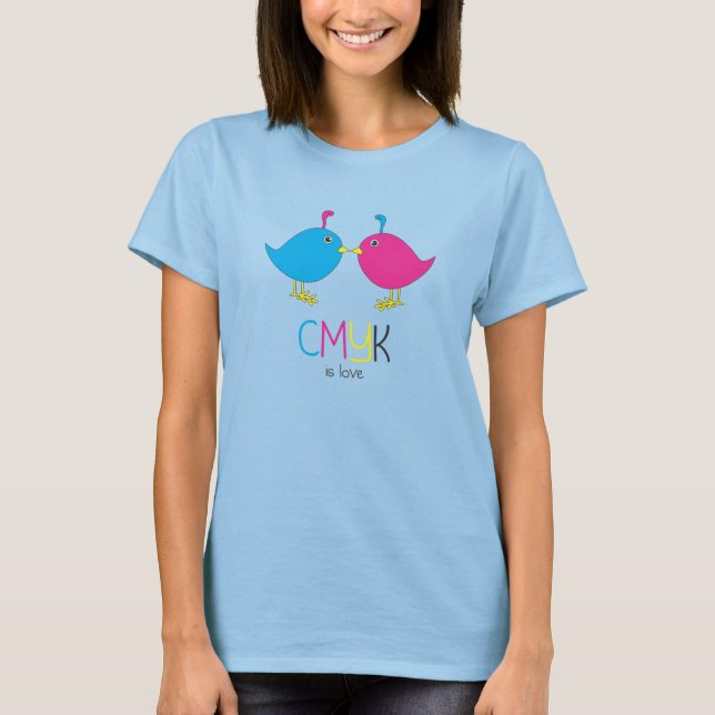 T-shirt Oiseaux CMJN (Devant)