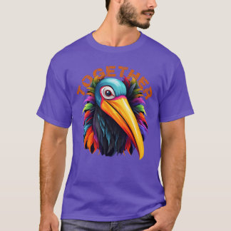 T-shirt Oiseaux colorés Amoureux Art Vibrant Oiseau Inspir