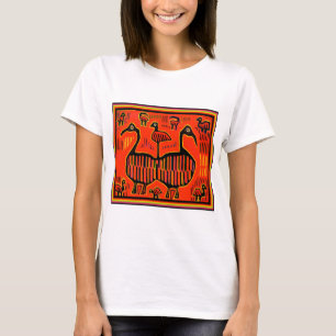 T-shirt Oiseaux colorés de l'art folklorique