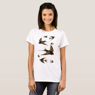 T-shirt Oiseaux de cru de volée d'hirondelles