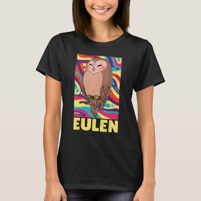 T-shirt Oiseaux de hibou Ornithologue Biologie Biologiste  (Devant)