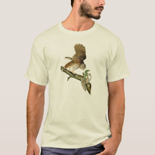 T-shirt Oiseaux de John James Audubon de hibou barré de