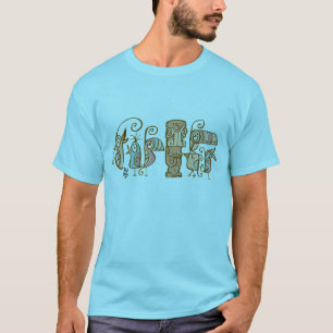 T-shirt Oiseaux de Tiki et de Tiki des années 60