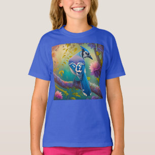 T-shirt Oiseaux d'Imaginaire Jay bleu