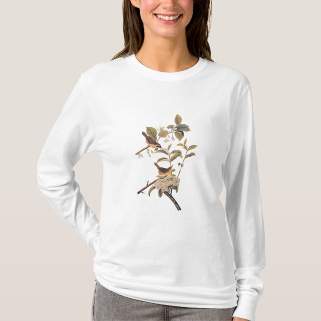 T-shirt Oiseaux du Maryland à gorge jaune Audubon dans l'o (Devant)